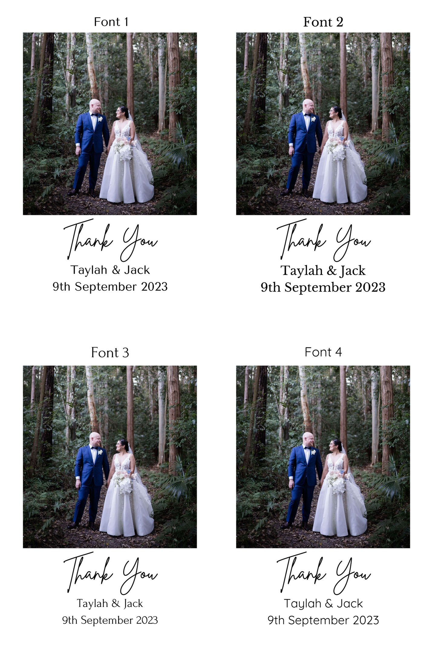 Wedding Favour - Thank You Magnets