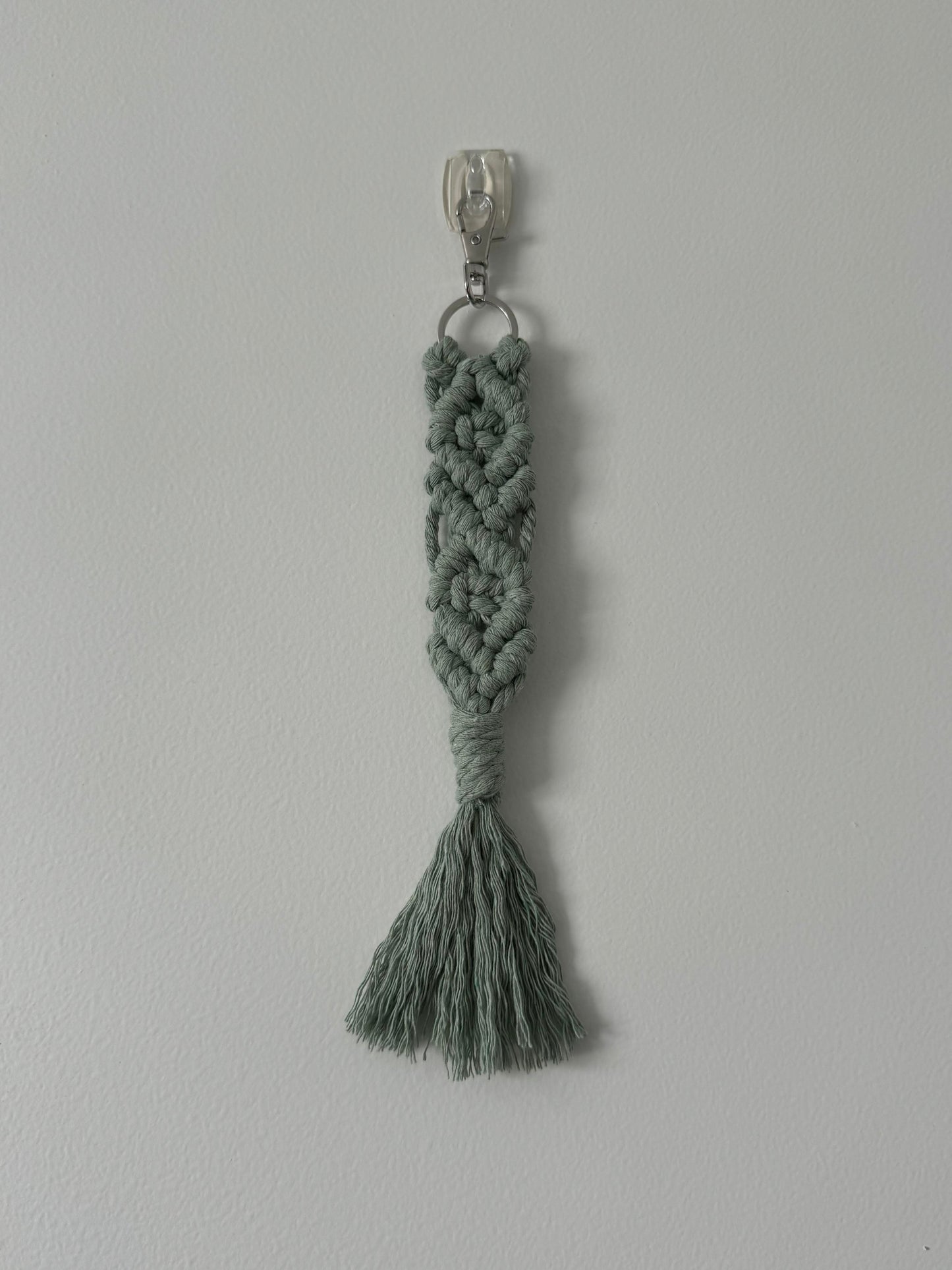 Macrame Diamond Keychain