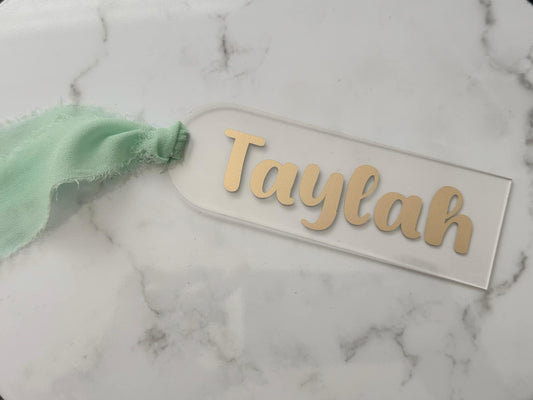 Personalised Acrylic Bookmark